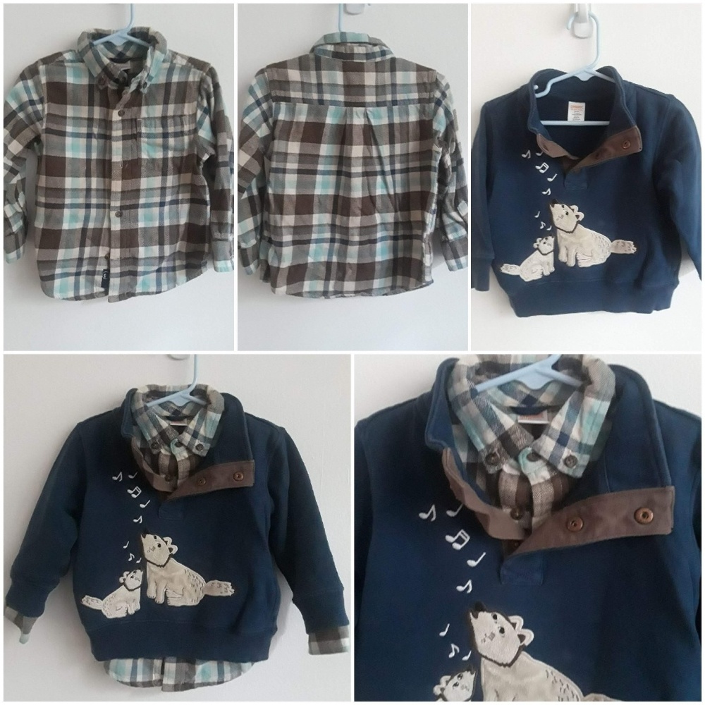 Boys shirt and sweater set